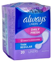 Always Thin Liners, pack of 20