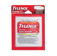 Tylenol Extra-Strength, card of 2 caplets