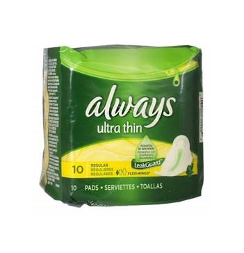 Always Ultra-Thin Pads with Wings, 10 ct.