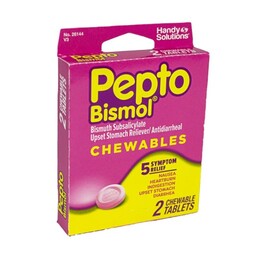 Pepto Bismol, 2 chewable tablets