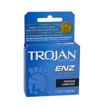 Trojan Enz Lubricated Condoms, 3 pk.